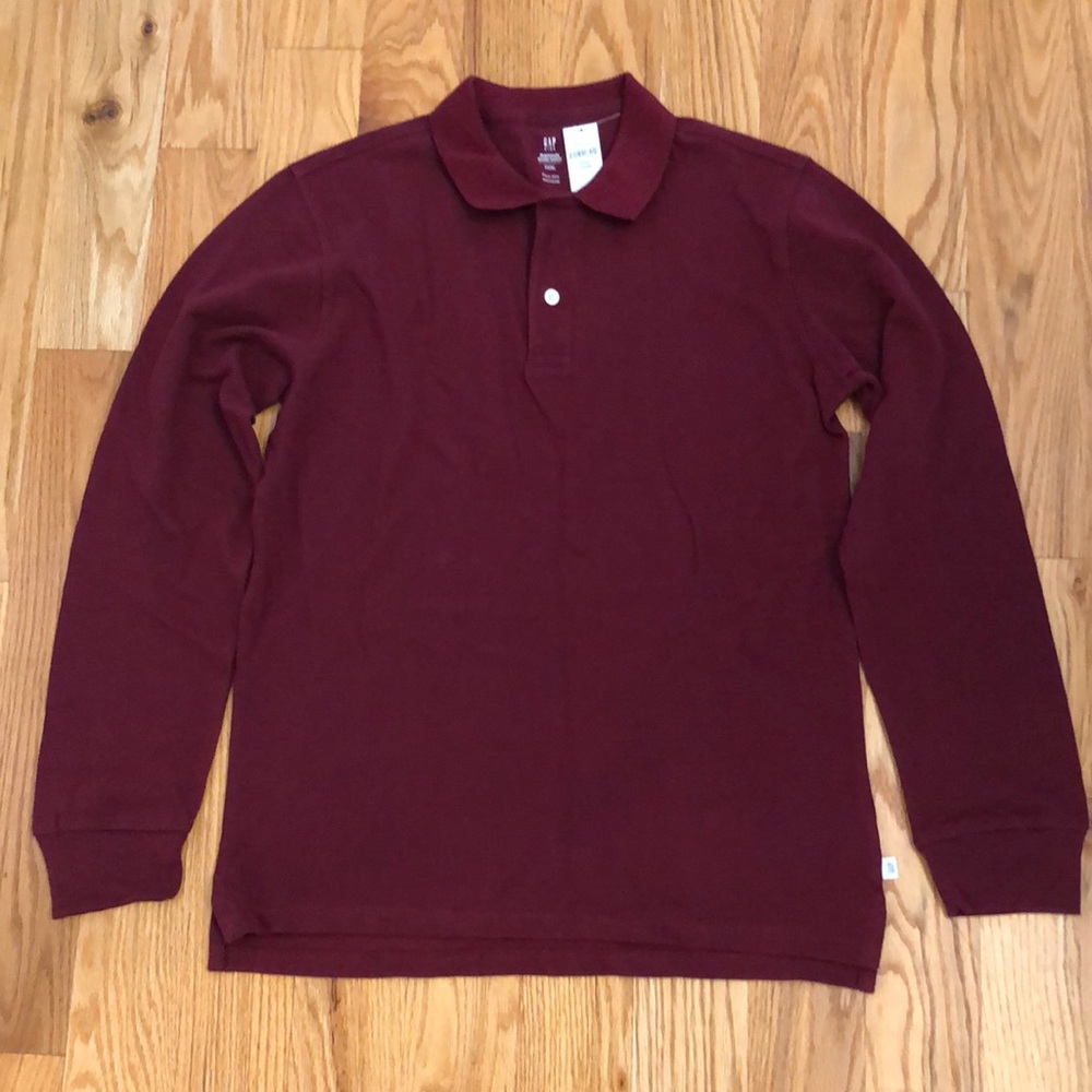 NWT Gap Kids Boys Long Sleeve Pique Polo Size XXXL (18-20)